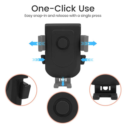 Stroller Phone Holder - 360° Adjustable Handlebar Mount for Shopping Carts and One-Hand Phone Access