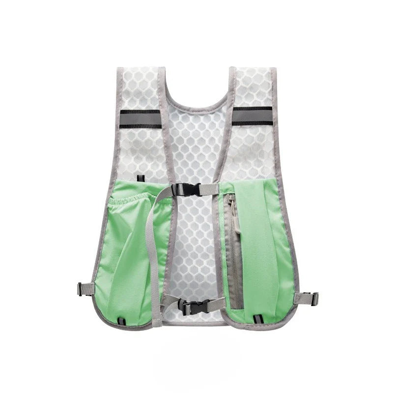 Lightweight Reflective Running & Biking Vest | Hydration Chest Pack with Phone Storage Pocket