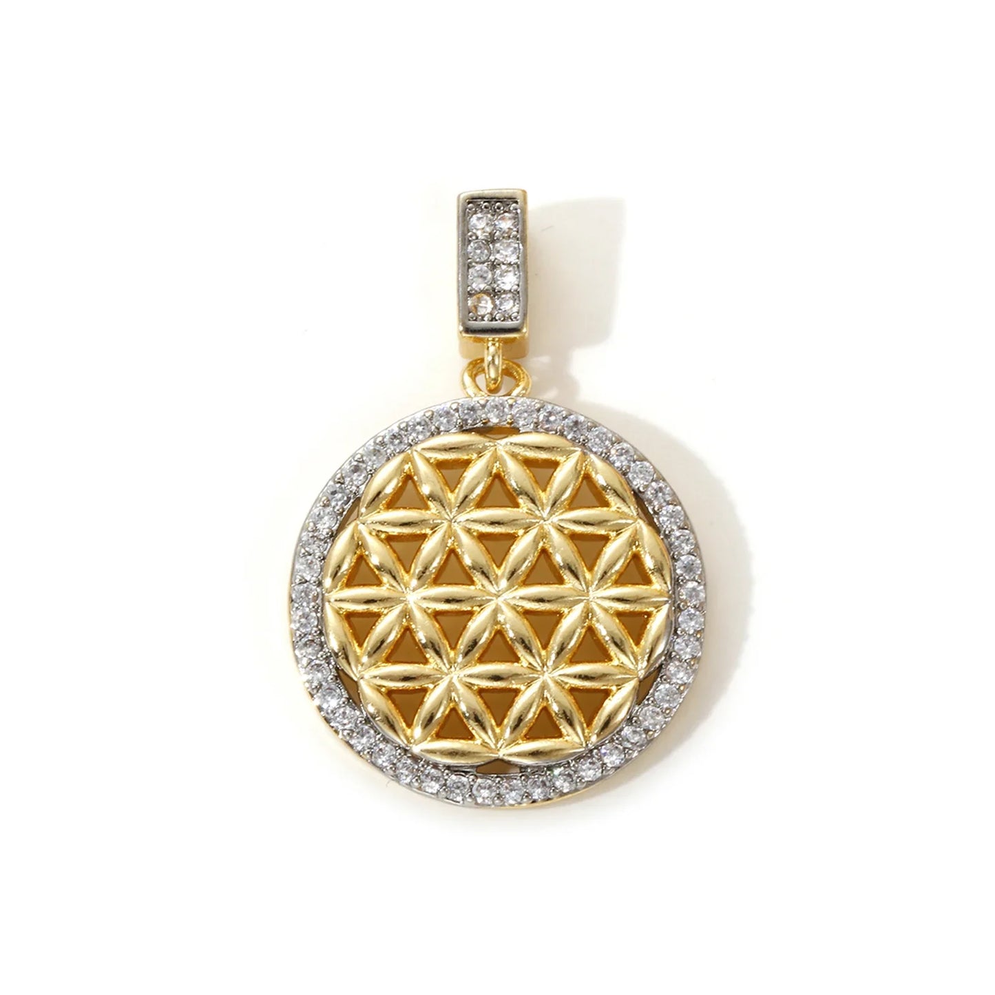 18K Gold Plated Sunflower Star Pendant – Brass Micro Pave Cubic Zirconia DIY Necklace Jewelry Making Charm