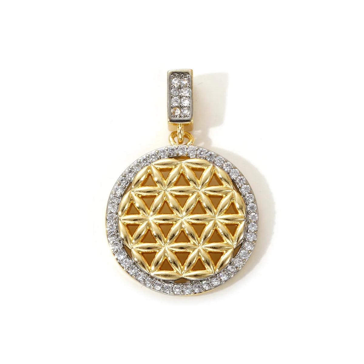 18K Gold Plated Sunflower Star Pendant – Brass Micro Pave Cubic Zirconia DIY Necklace Jewelry Making Charm