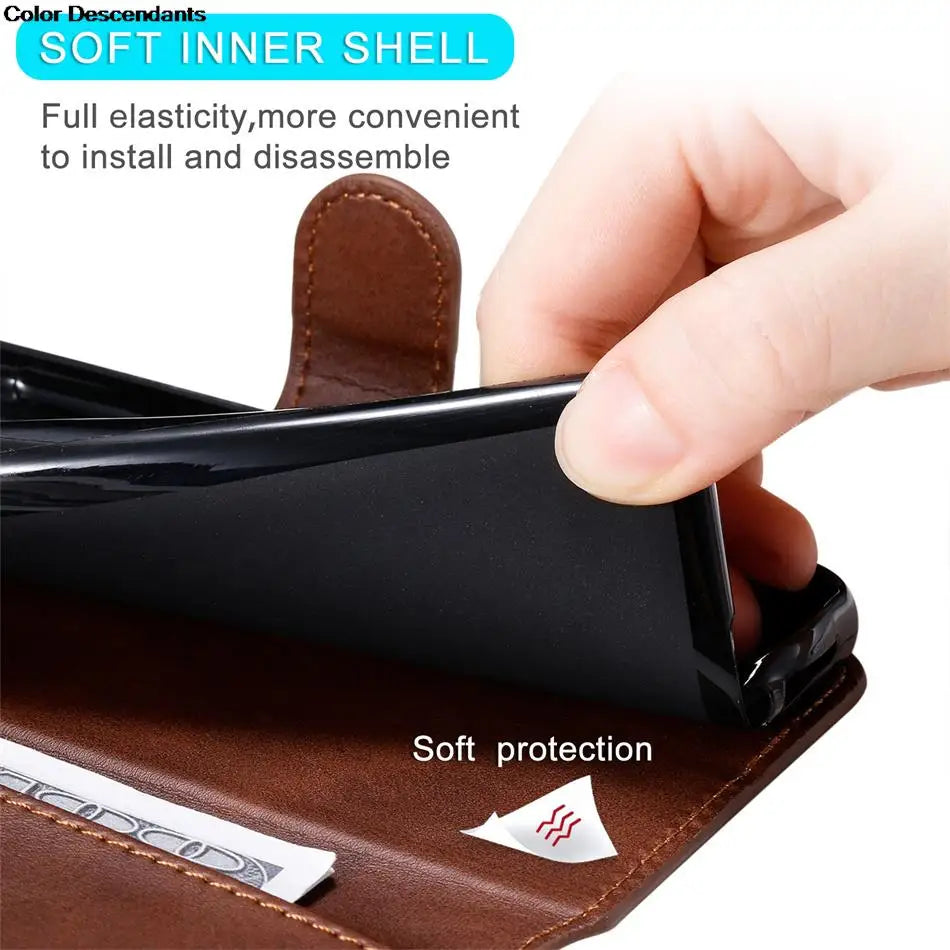 Samsung Galaxy S26–S22–S21–S20 FE–A57–A52–A37–A32–A22–A13–A12 Case - Single Color Flip Protective Phone Cover