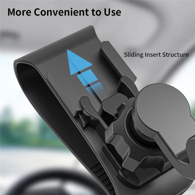 Car Camera Mount Sun Visor Clip – Holder for GoPro Hero 9-13, DJI Osmo Action 3-5 & Insta360 X3/X4 Accessories