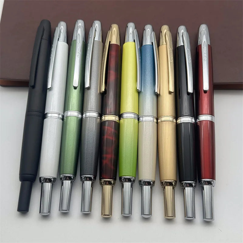 Jinhao 10 Limited Edition Gradient Fountain Pen — Retractable Press, EF/F Nib with Ink Converter, Writing Gift Pen