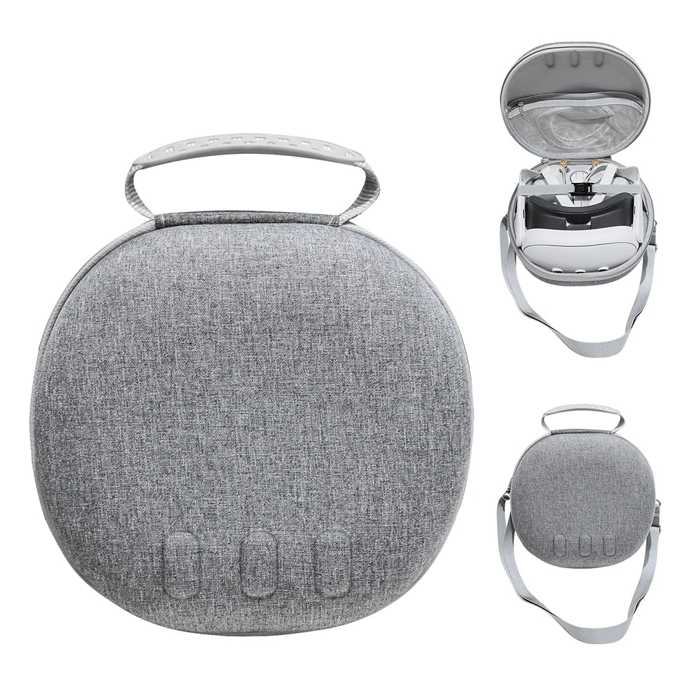 Portable Carrying Case for Meta Quest 3 - Travel-Sized VR Storage Bag with Larger Capacity, Protective EVA Material for Quest 3 Accessories