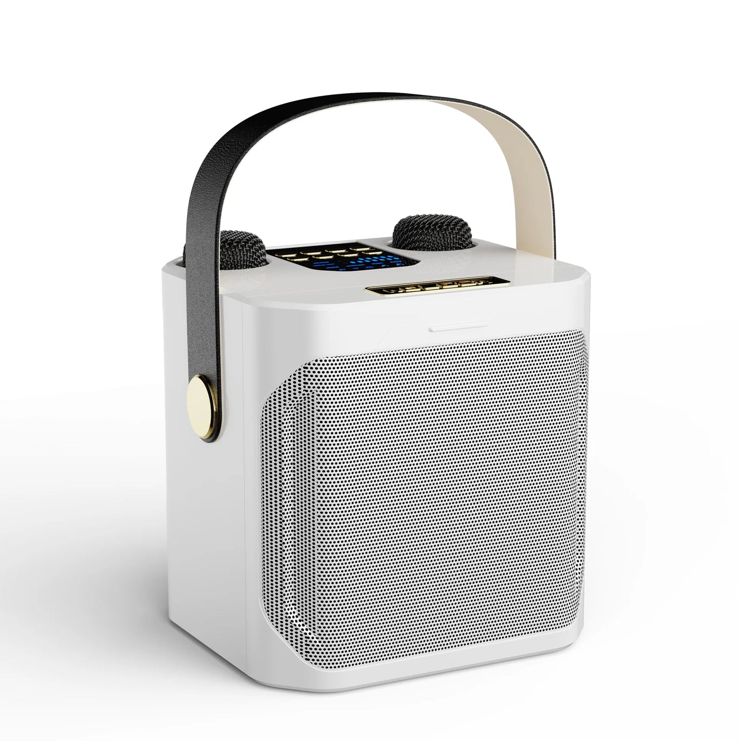 Portable Karaoke Bluetooth Speaker - High Power 360 Stereo Surround, Waterproof, Wireless Subwoofer, Dual Microphone Boombox