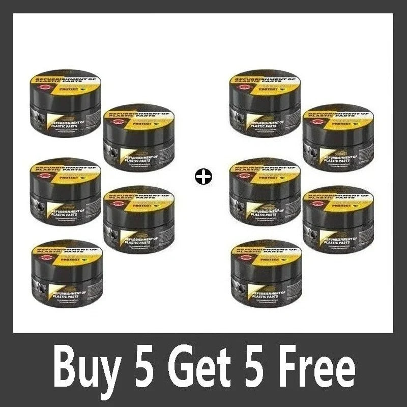 Automotive Plastic Repair Cream — Interior & Exterior Scratch Repair Polishing Wax for Trim and Tires