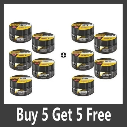 Automotive Plastic Repair Cream — Interior & Exterior Scratch Repair Polishing Wax for Trim and Tires