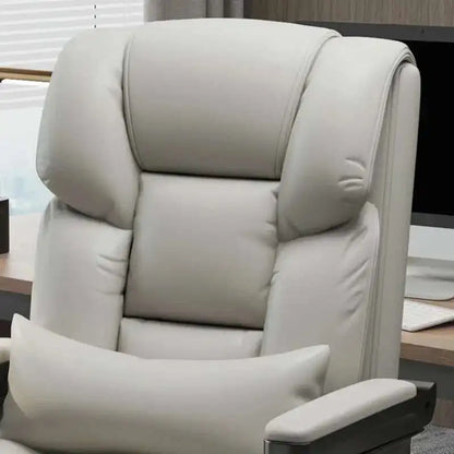 Modern Ergonomic Leather Office Chair - Swivel Computer Desk Chair with Cushioned Seat for Home & Office