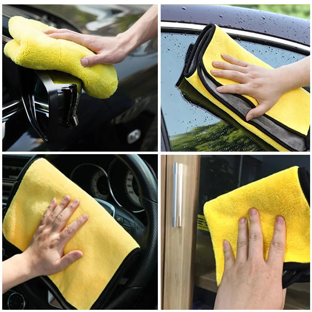 5/10/15/20PC Microfiber Car Cleaning Towels – High Absorption Multipurpose Cloths for Car Wash & Kitchen Cleaning