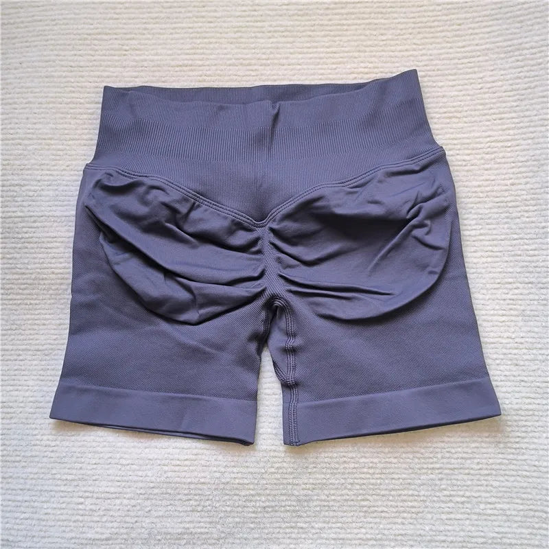 Women’s Gym Impact Running Shorts — Seamless Scrunch Butt Biker & Yoga Athletic Leggings