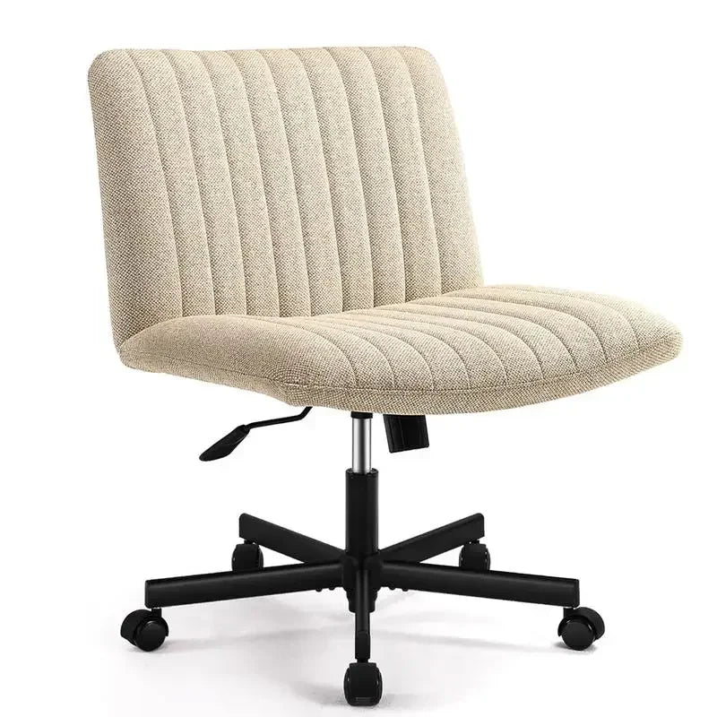 Joyfinity Plus Size Criss Cross Office Chair - Armless Swivel Modern Desk Chair for Home