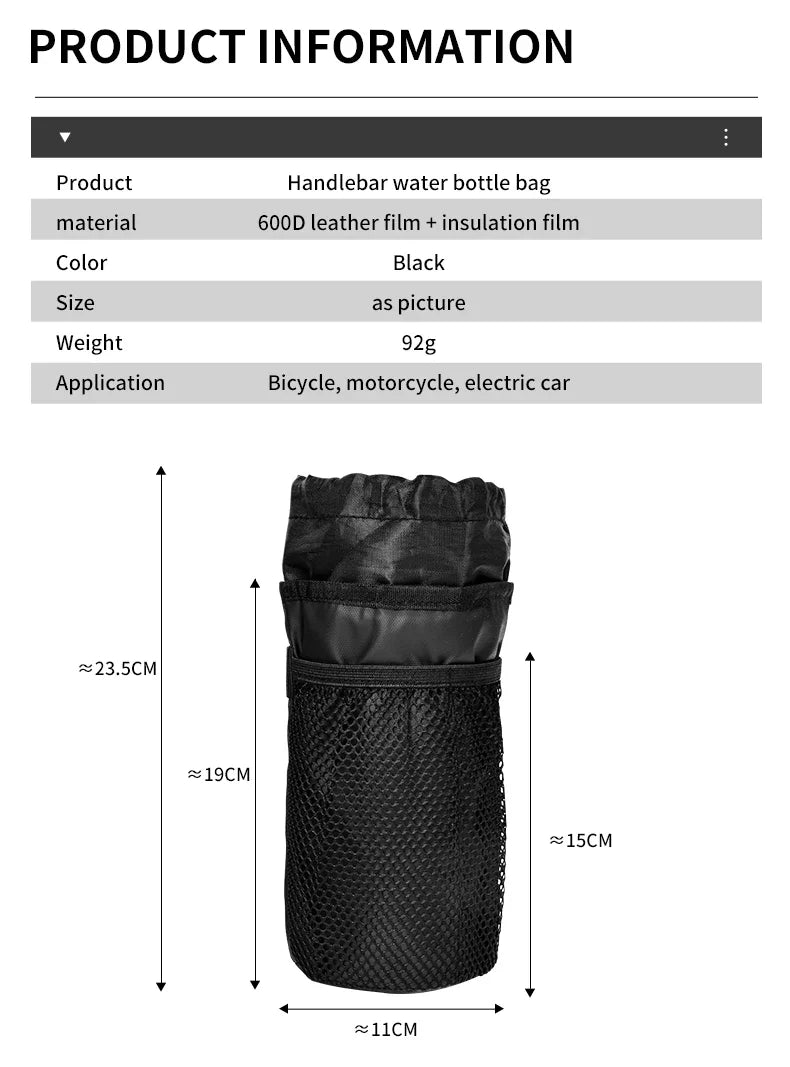 ESLNF Bike Water Bottle Holder – Insulated Cycling Kettle Carrier Pouch for MTB & Road Bicycles