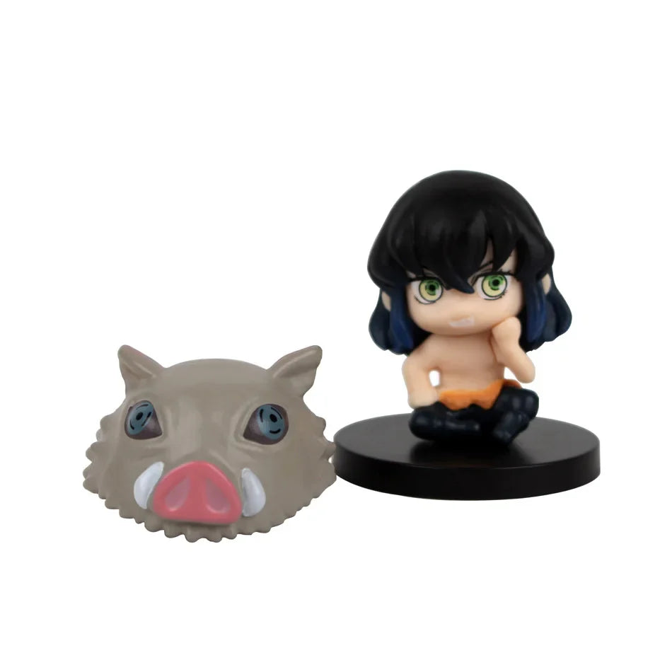 Q Posket Demon Slayer Figures – Mini PVC Dolls, Kimetsu no Yaiba Desktop Decoration, 5/10/15pcs Sets