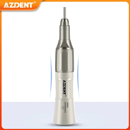 AZDENT Dental Low Speed Handpiece 1:1 Contra Angle – Push Button for ø2.35mm CA Burs, 2/4 Holes, Air Motor