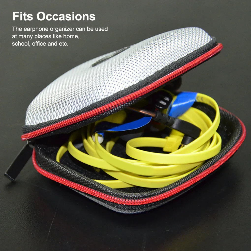 KZ Earphone Case – Portable EVA Zipper Headset Storage Box with Logo, Square Compression Organizer for Headphones