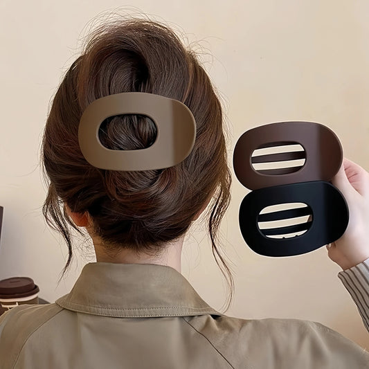 Elegant Matte Hair Claw Clip – Acetate Crab Hairgrip Spoon Barrette for Women Ponytail Styling Hair Accessories