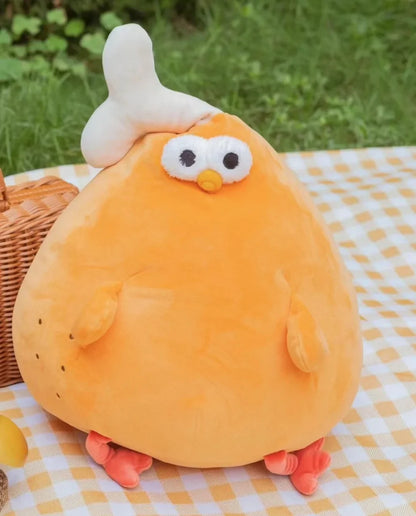 Chicken & Leg Plush Toy — Soft Gingerbread Chicken Doll for Kids & Birthday Gifts