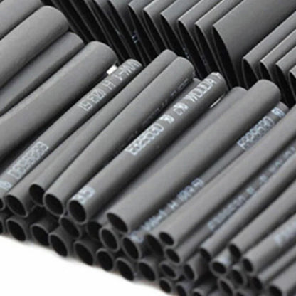 420PCS Black Heat Shrink Tubing Kit - Weatherproof Polyolefin Sleeving for Cable Protection and Tools