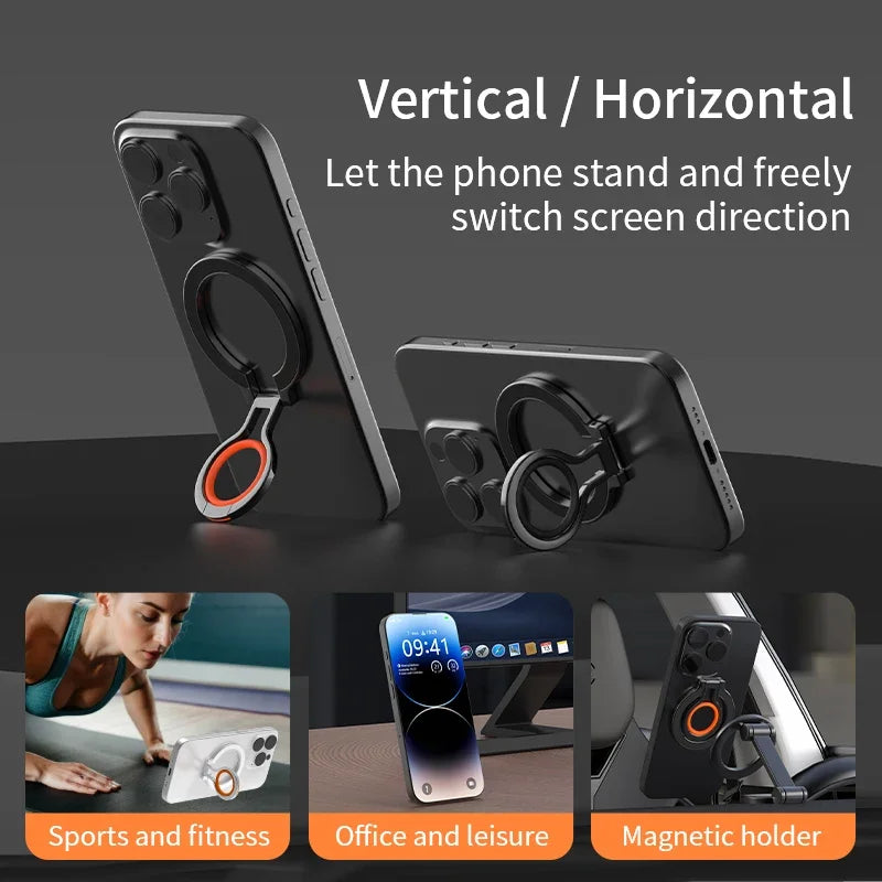 MagSafe Magnetic Finger Ring Holder - Phone Grip Stand Mount for iPhone 12/13 Pro Max Mini Smartphone Accessories