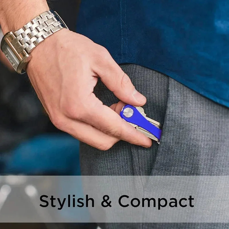 Smart Key Chain Wallet - Metal Key Box with Clip, Compact Storage & Decorative Key Organizer for Outdoor Use