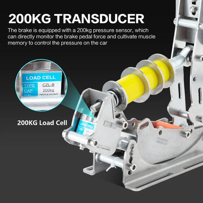 SIMJACK UT Sim Racing Pedals – PC Racing Simulator, Pressure Sensor Load Cell & HE Hydraulic Pedal