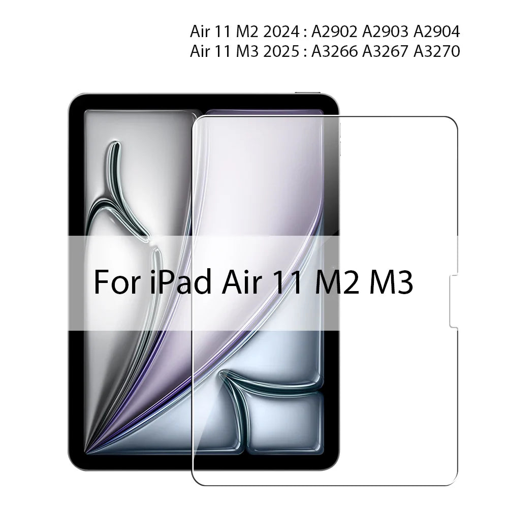 Tempered Glass Screen Protector for iPad — Compatible with iPad Pro, Air, Mini (6th–13th Gen, 11–12.9")