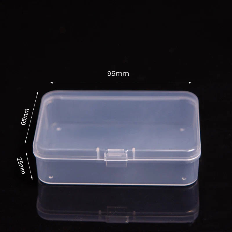 Mini Rectangular Plastic Storage Box – Translucent, Dustproof Jewelry & Small Item Container
