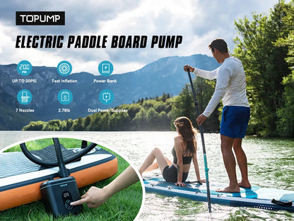 AIRBANK 20PSI SUP Board Electric Pump – 4000mAh 11V PVC Inflatable Pump for Stand-Up Paddle Board & Kayak Inflation
