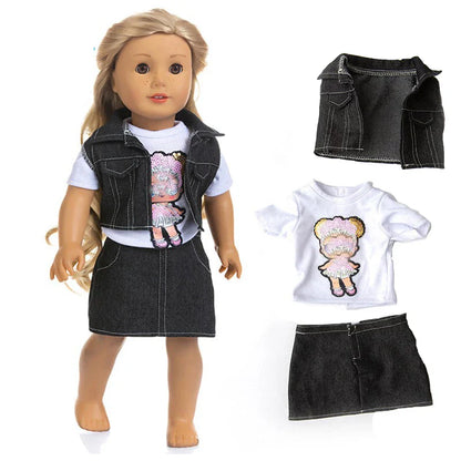 18" American Doll Clothes Set — Jacket and Pants Outfit for Baby Dolls