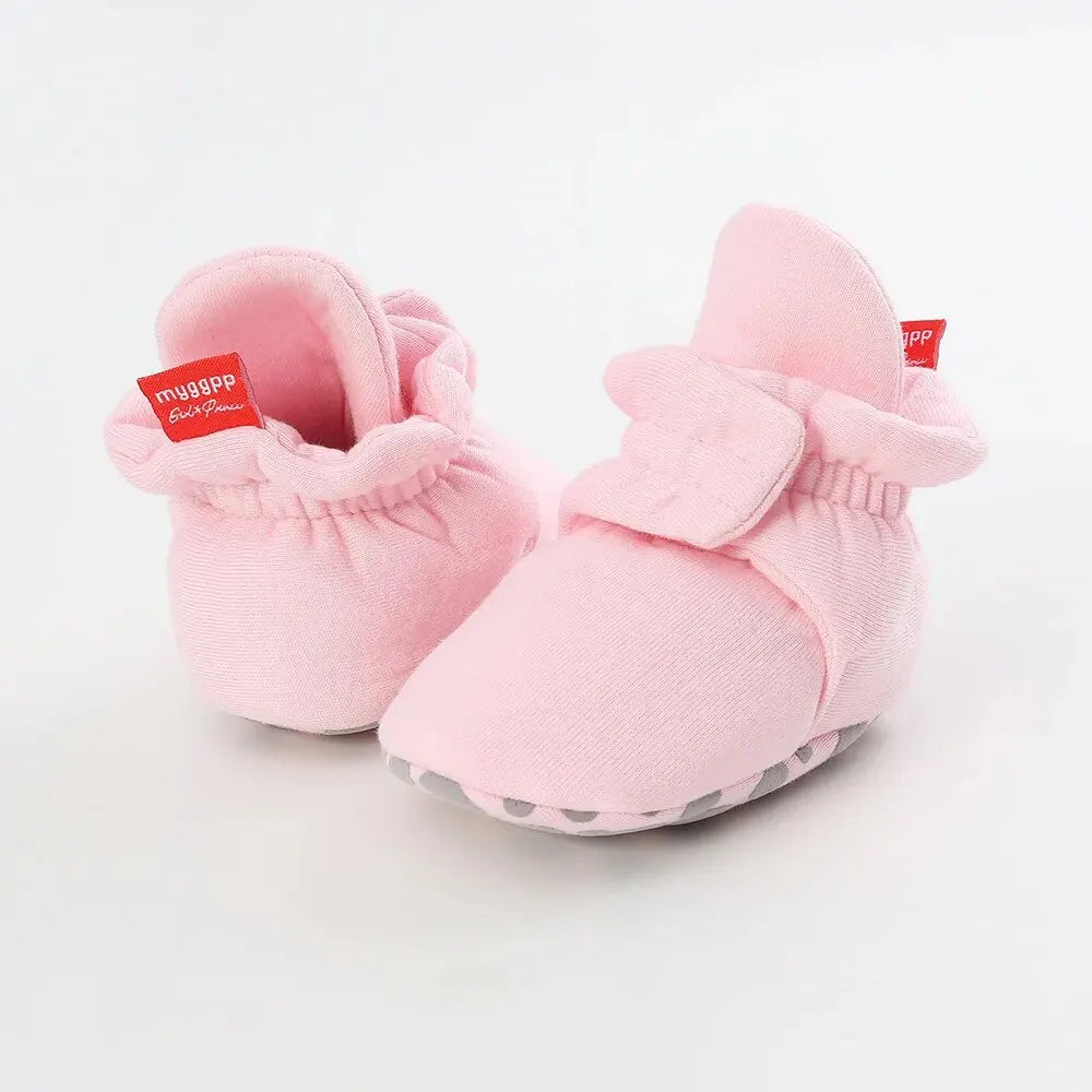 Meckior Baby Socks Shoes – Star Toddler First Walkers Booties, Soft Cotton Anti-Slip Shoes for Boys and Girls