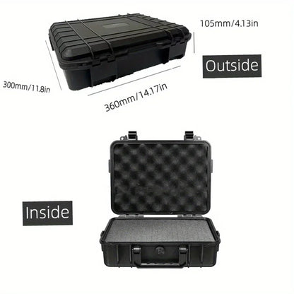 Waterproof Hard Carry Case Toolbox – Pre-Cut Foam Storage Organizer, Impact-Resistant Safety Protector for Hardware