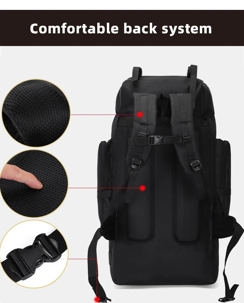 130L Hiking & Camping Backpack - Large Molle Trekking Rucksack for Men, Outdoor Travel & Sports Bag