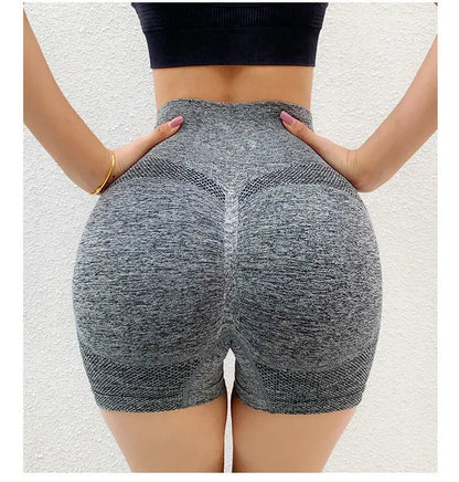 Women’s Sexy Booty Push-Up Sport Yoga Shorts — Seamless Spandex High Waist Running & Cycling Fitness Leggings