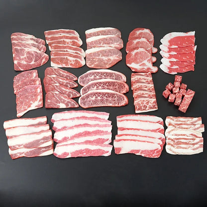 Realistic Faux Meat Models - 5-Piece Beef, Pork & Lamb Steak Display Set for Restaurant Decor