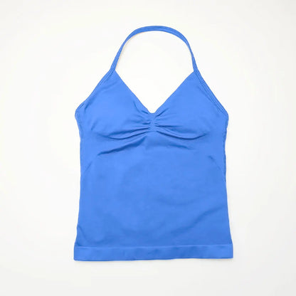 NCLAGEN Impact Longline Strappy Sports Top – Women's Yoga Vest, Open Back Gym Bra for Running & Workout