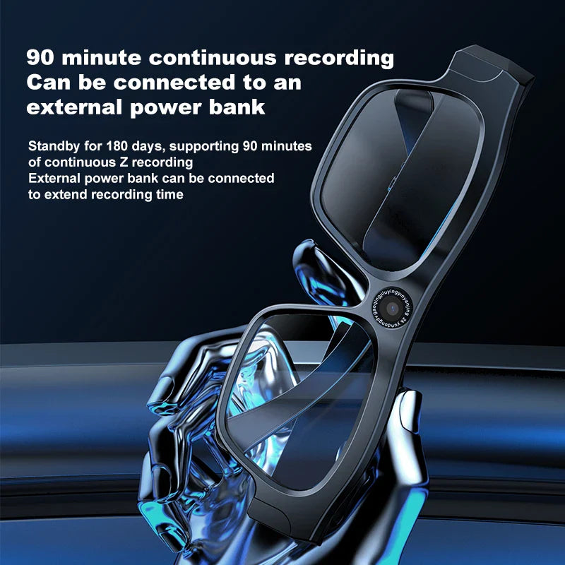 4K Bluetooth HD Video Glasses – Mini Smart Camera for Driving, Cycling, Wireless Music, and Hands-Free Calls