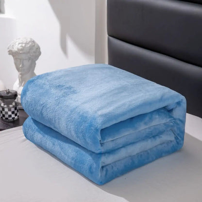 Simple Plush Blanket – Plain Colored, Multifunctional Farley Blanket Cover, Thickened and Warm