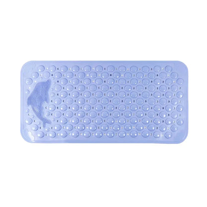 Dolphin Rectangular Non-Slip Bath Mat – 35x70cm PVC Anti-Skid Bathroom & Bathtub Foot Rug
