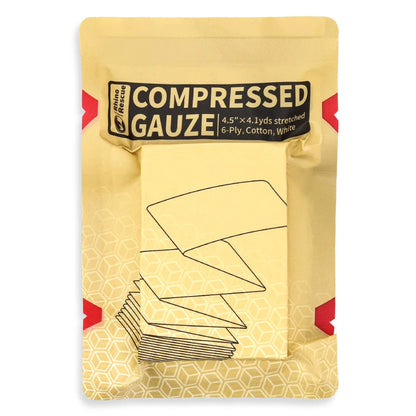 RHINO RESCUE Sterile Compressed Gauze for Emergency Wound Dressing – First Aid & Trauma Kit Essential