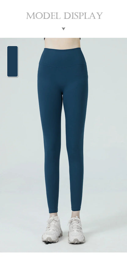Naked Feel Butt-Lifting Yoga Leggings for Women – High Waist Sports Tights with Hidden Waist Pockets, Gym Fitness Wear