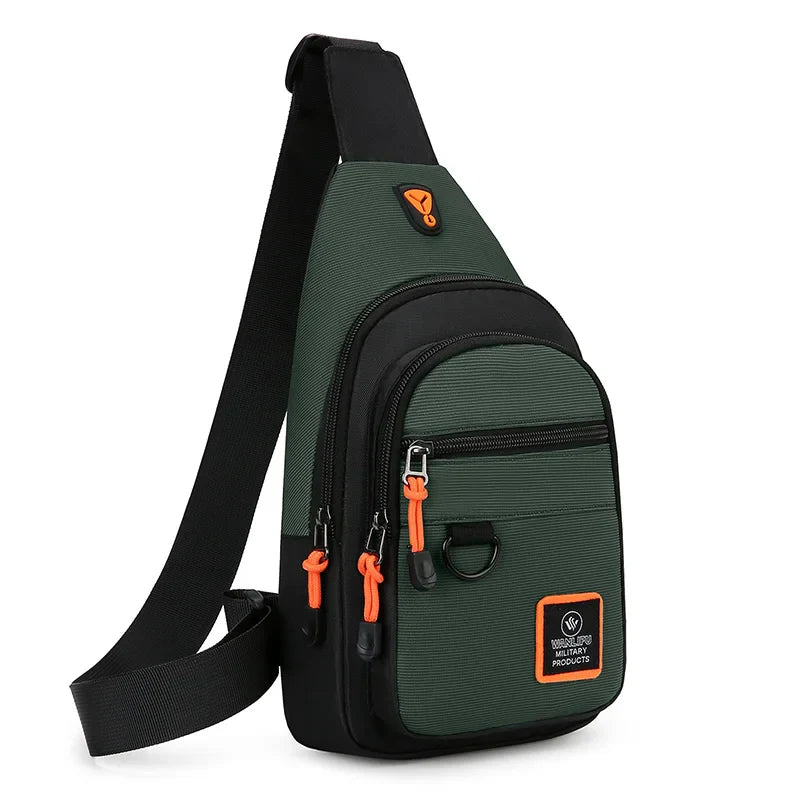 Men’s Outdoor Hiking & Cycling Shoulder Bag – Waterproof Sports Crossbody Chest Bag for Travel