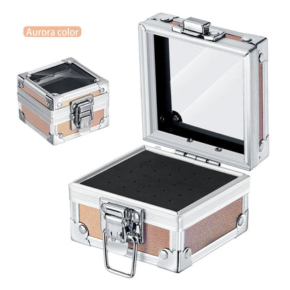 Professional Nail Drill Bit Holder - 25-Hole Aluminum Storage Box for Nail Art Tools