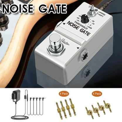 Noise Gate Pedal — Noise Killer Suppressor Effect with 2 Modes for Electric Guitar & Bass, True Bypass