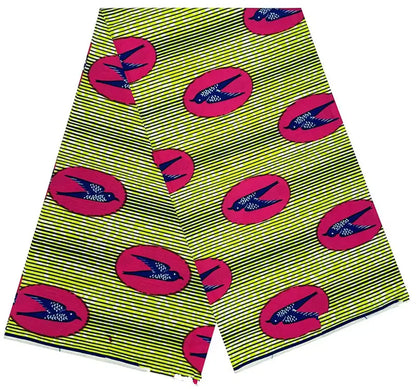 100% Cotton Ankara Wax Fabric - High Quality Soft Real Dutch Pagne Print for Dresses & Sewing