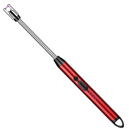 360° Type-C Rechargeable Windproof Plasma Lighter – Curved Flameless USB Arc Ignition Tool for BBQ, Kitchen, Candle & Gas Stove Use
