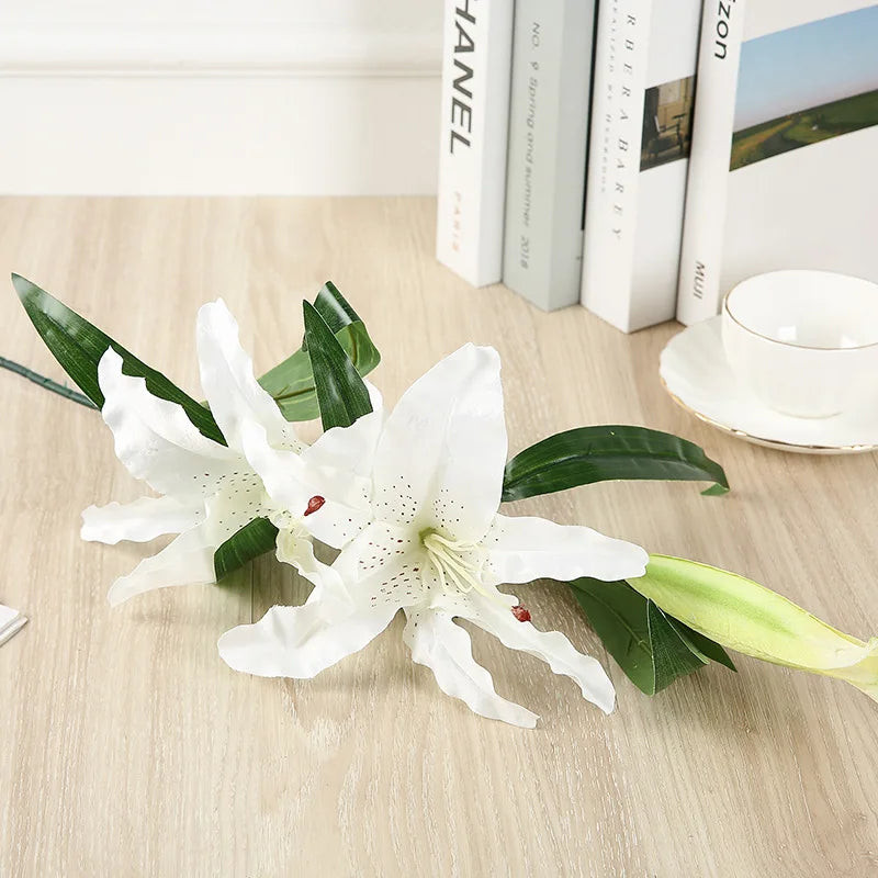 Artificial Silk Lily Bouquet – Creative Fake Flower Arrangement for Living Room, Sweetheart Decoration for Friends