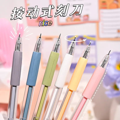 Art Utility Knife Set: Paper Cut Knife Pen Refill with Scrapbooking Cutting Tool - Sticker Tape Cutter for DIY Crafts