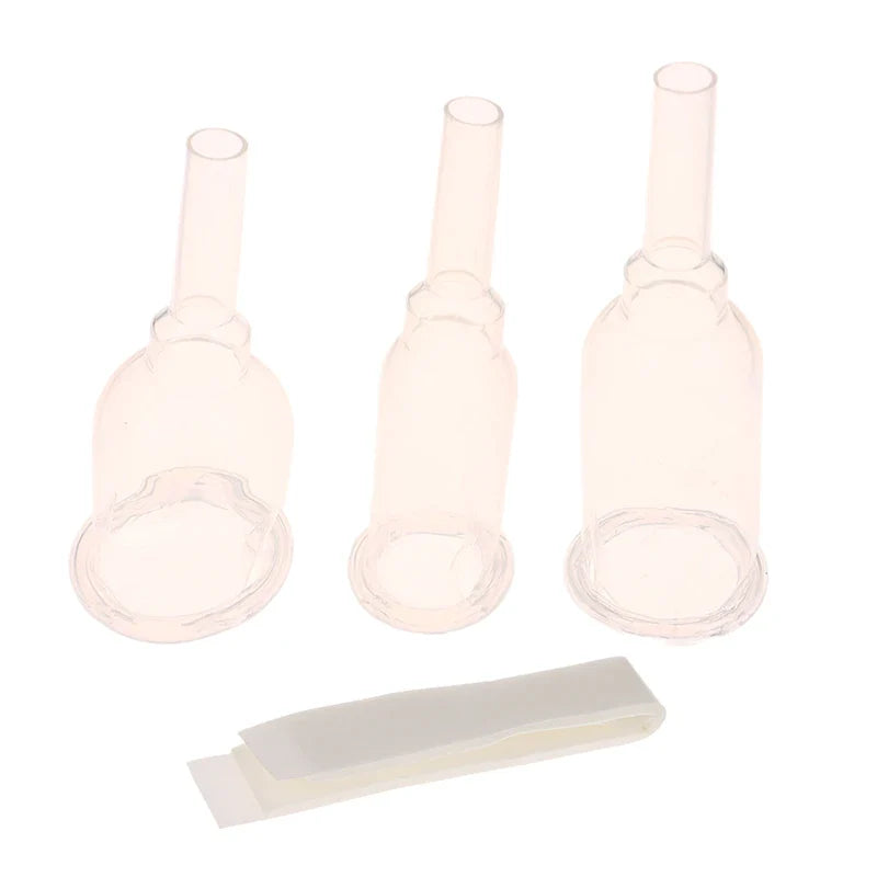 Medical Silicone Male External Catheter - Sterilized Self-Adhesive External Urine Collection Device Sizes S, M & L