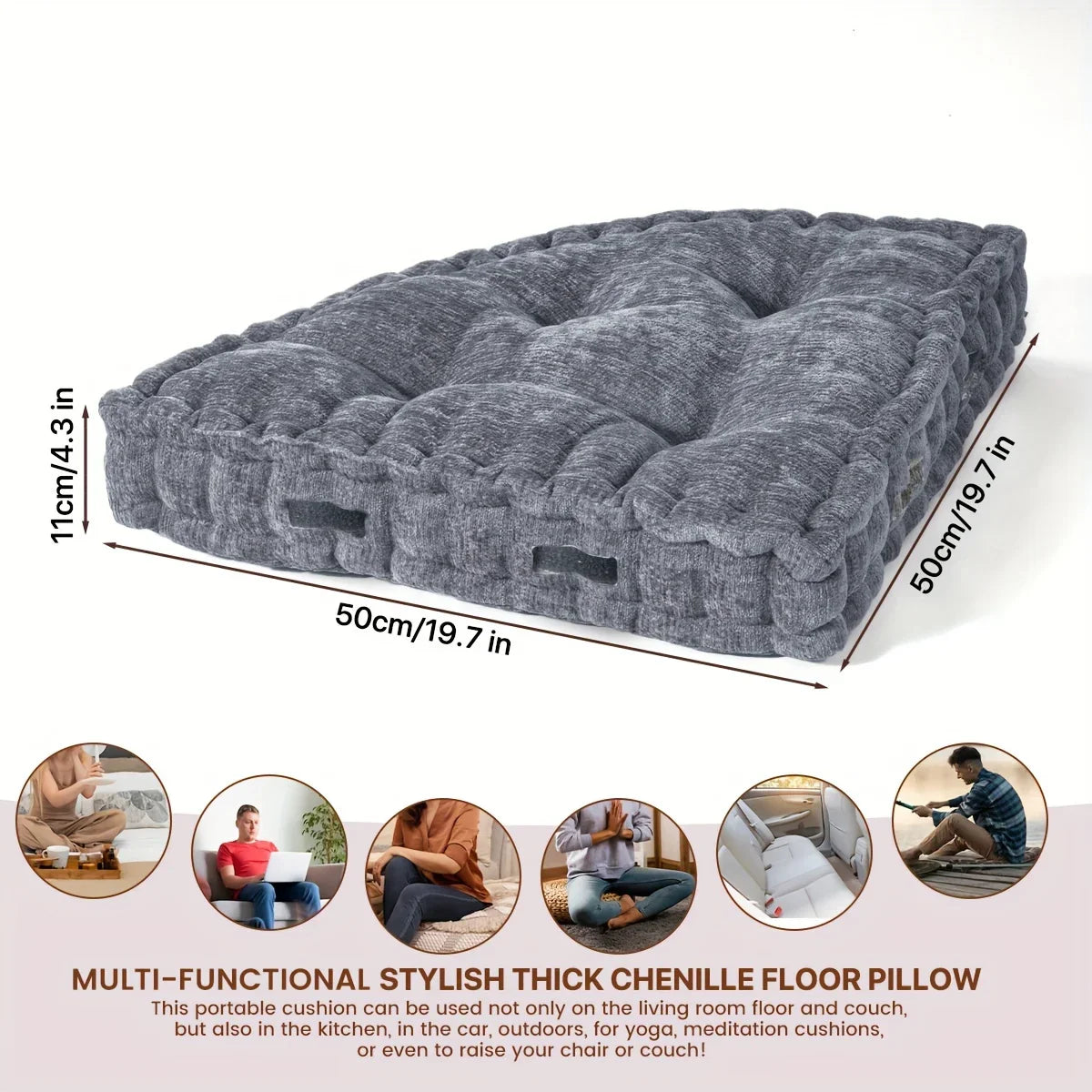 1-Count Triangular Reading Cushion – Comfortable Pillow for Chair, Floor, Sofa & Outdoor Use