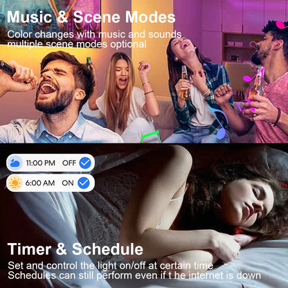 5V USB RGB/RGBW LED Strip Lights Smart App Control Bluetooth WiFi Zigbee Compatible TV Backlight with Alexa Color Changing Room Lighting